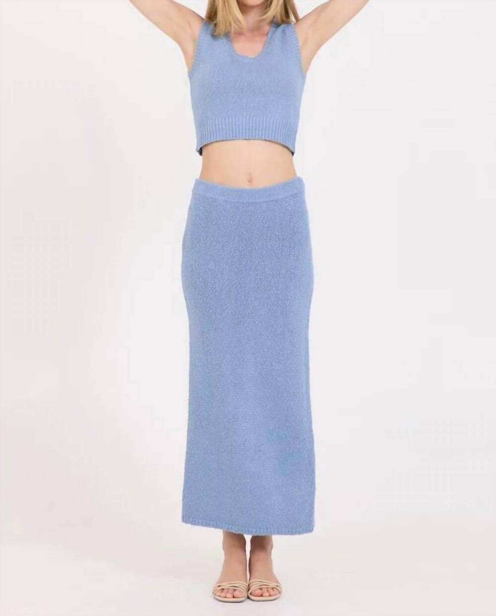 NEW ONE GREY DAY oak sleeveless top in denim